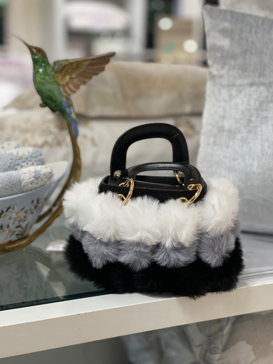 Mini Fluffy Design Bucket Bag - Muilti-colour